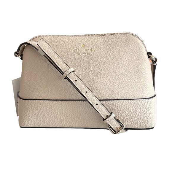 kate spade Handbags - Kate Spade Hanna Crossbody Bag Neutral Pebbled Leather Milk Glass NWT